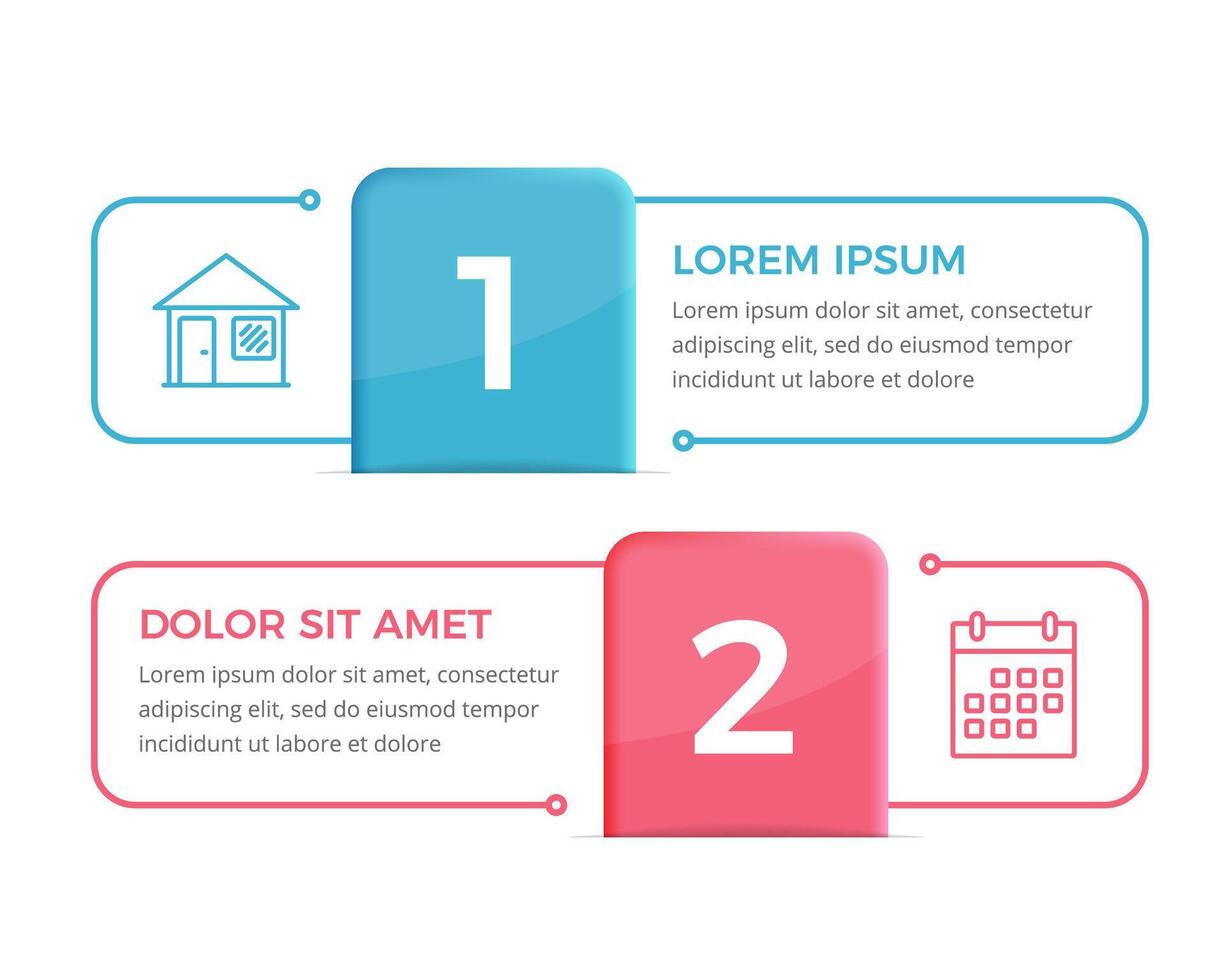 Infographic Template with 2 Options vector