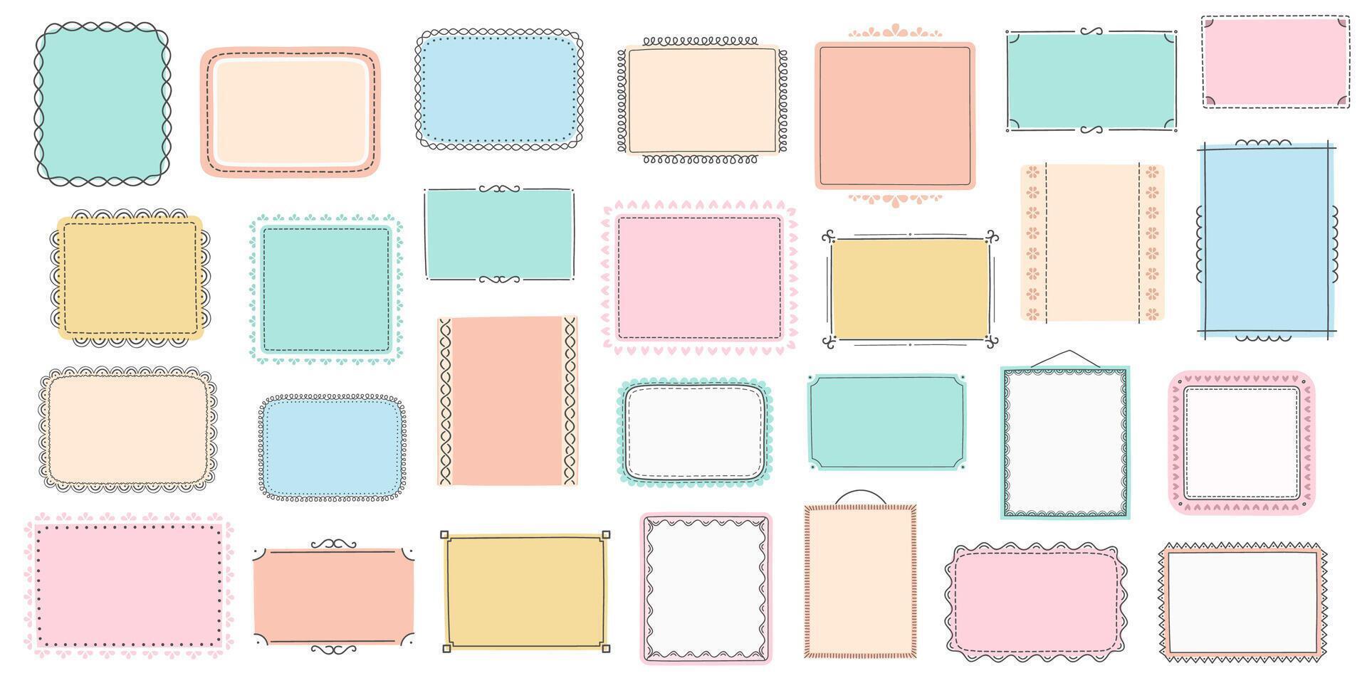 Hand Drawn Frames vector