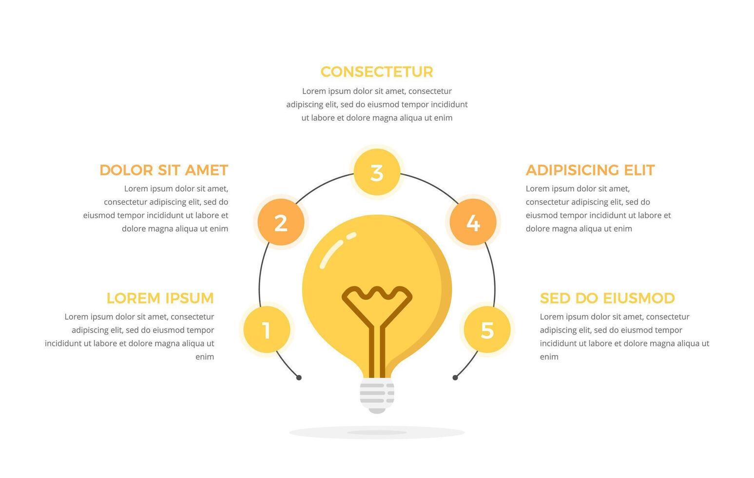 Education Infographics with Bulb vector