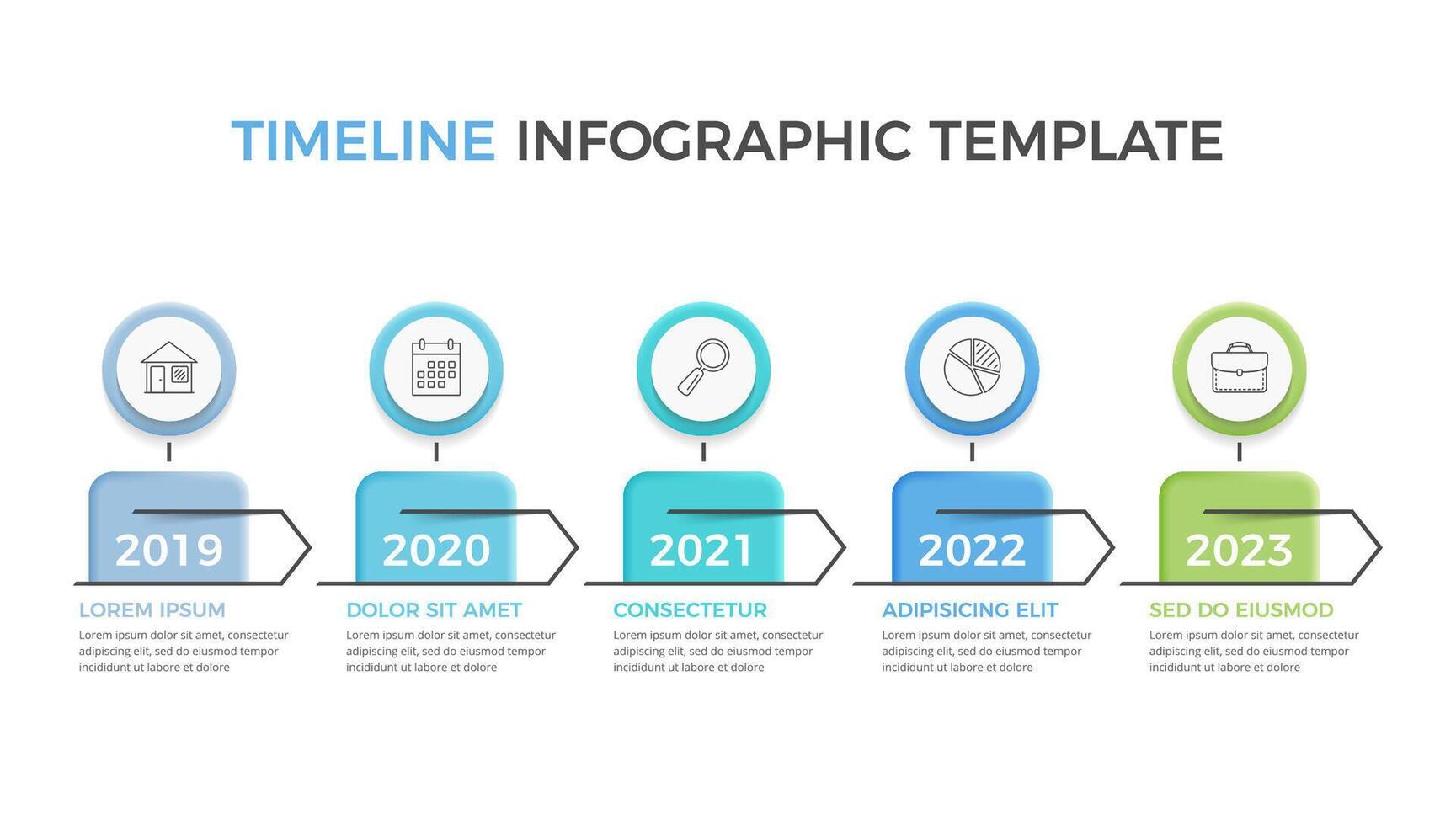 Timeline infographics template vector
