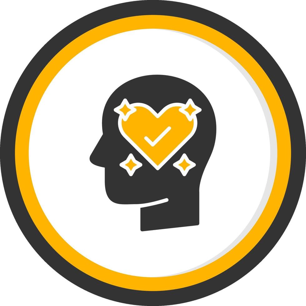 Mental Care Glyph Two Color Circle Icon vector