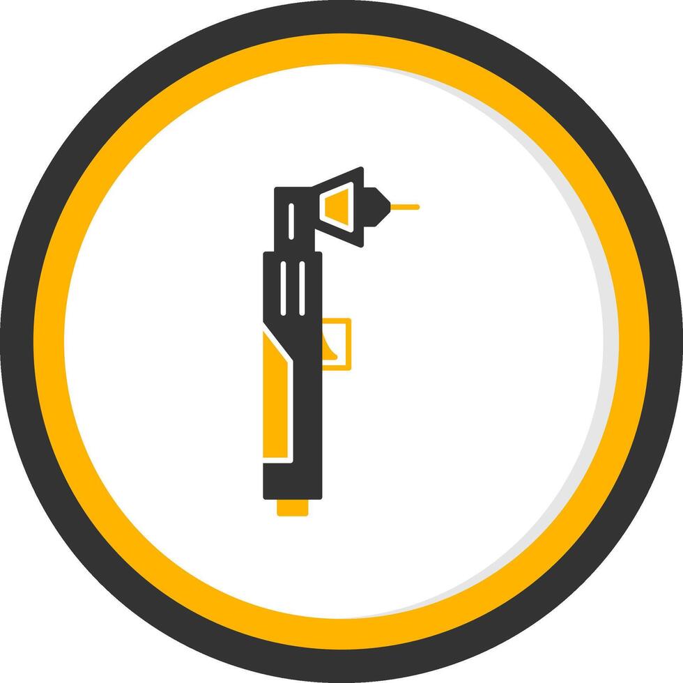 Plasma Cutter Glyph Two Color Circle Icon vector