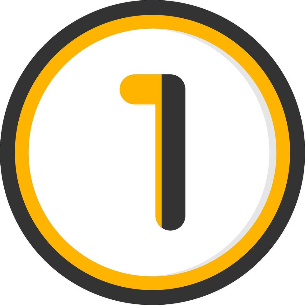 One Glyph Two Color Circle Icon vector
