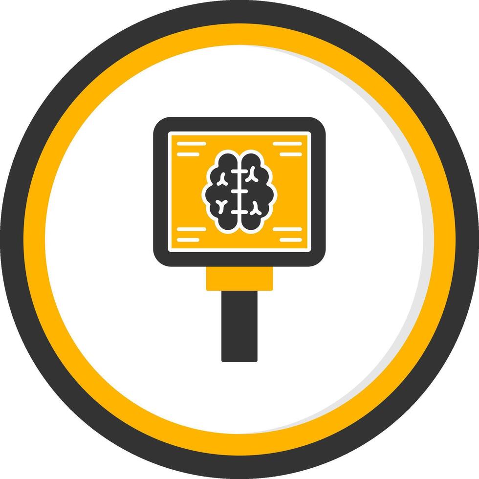 Mri Glyph Two Color Circle Icon vector