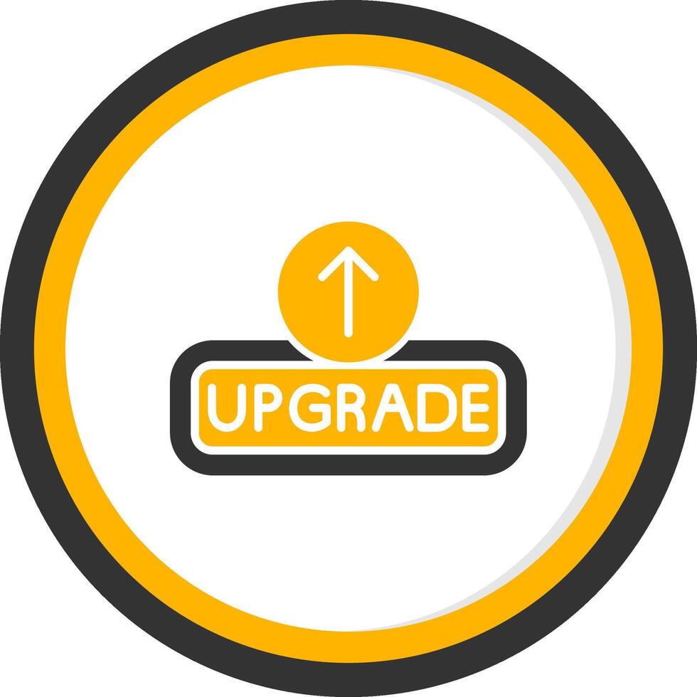 Upgrade Glyph Two Color Circle Icon vector