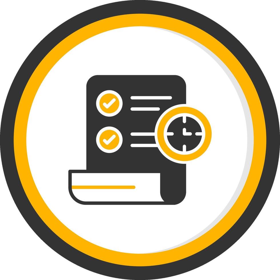 Term Glyph Two Color Circle Icon vector