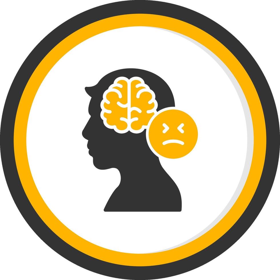 Mood Swings Glyph Two Color Circle Icon vector