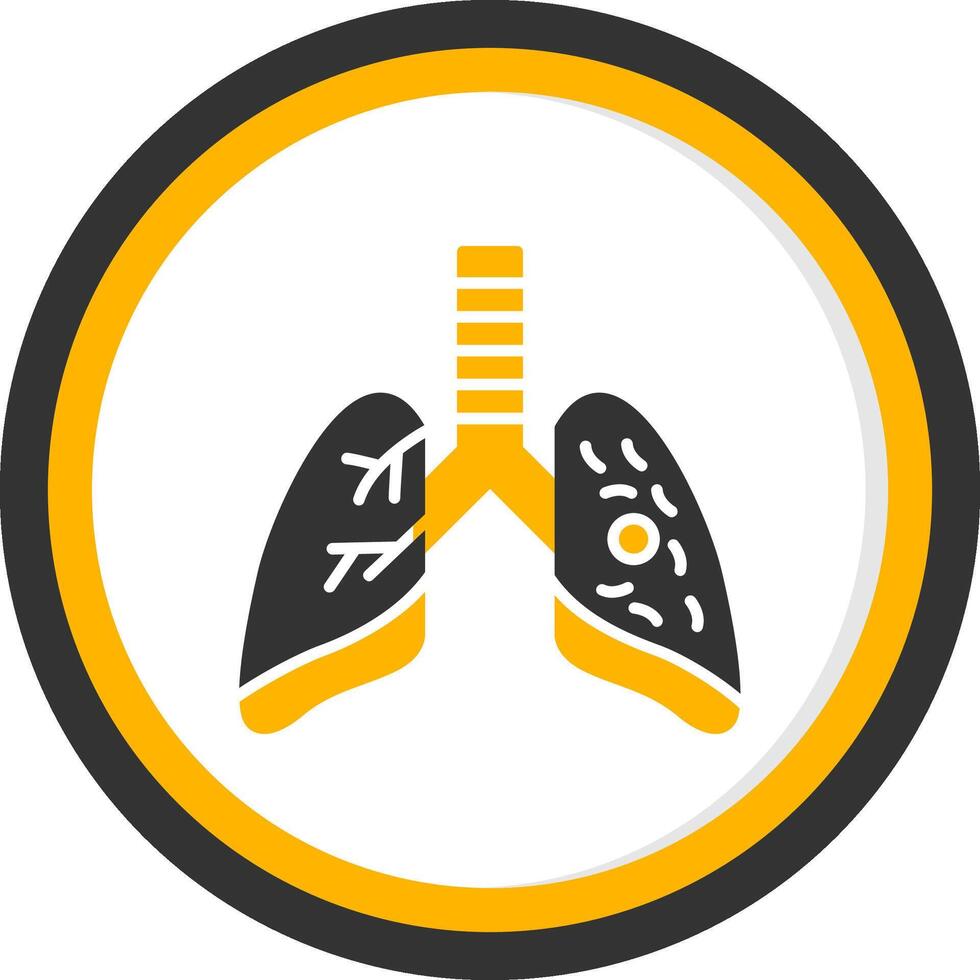 Tuberculosis Virus Glyph Two Color Circle Icon vector