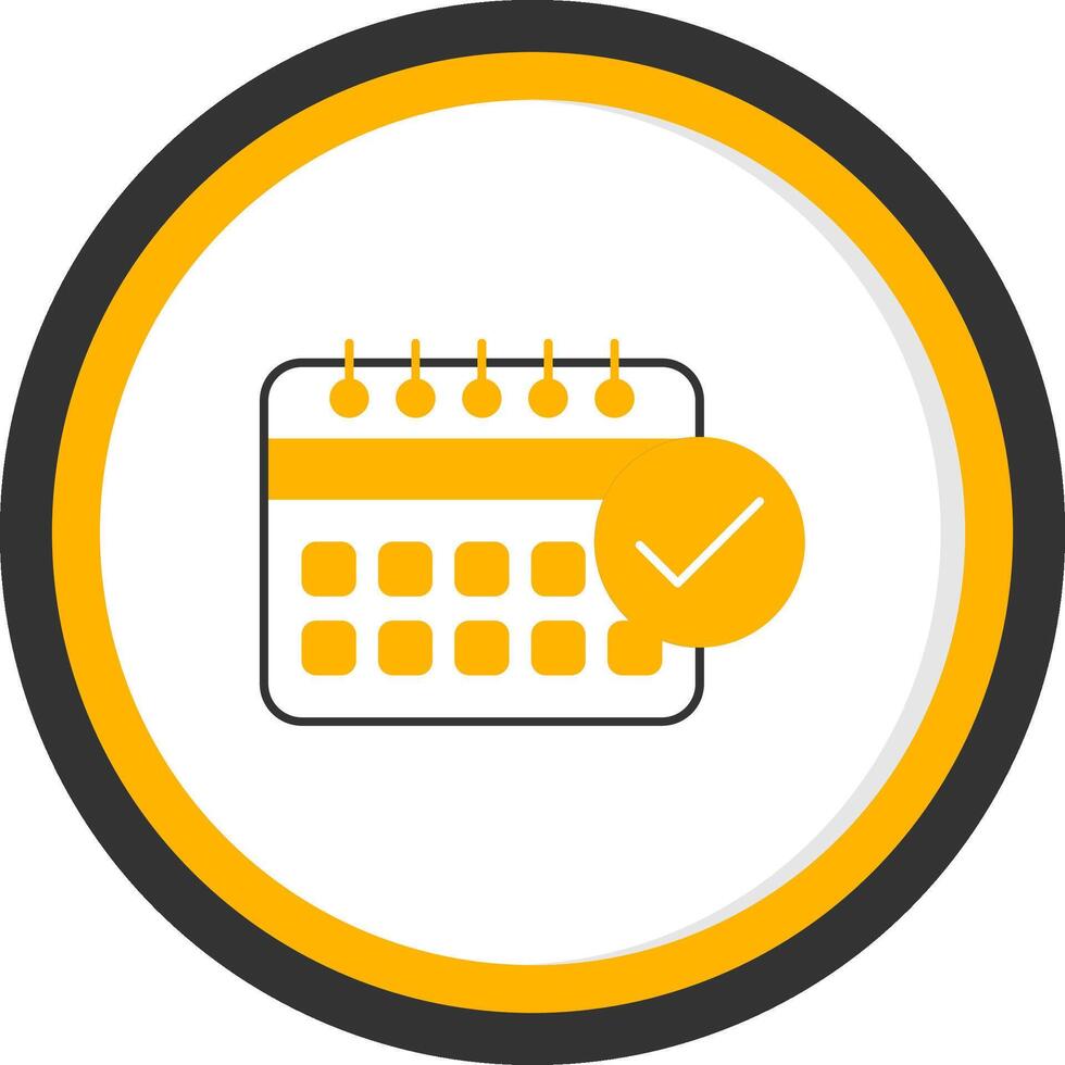 DeadGlyph Two Color Circle Meet Glyph Two Color Circle Icon vector