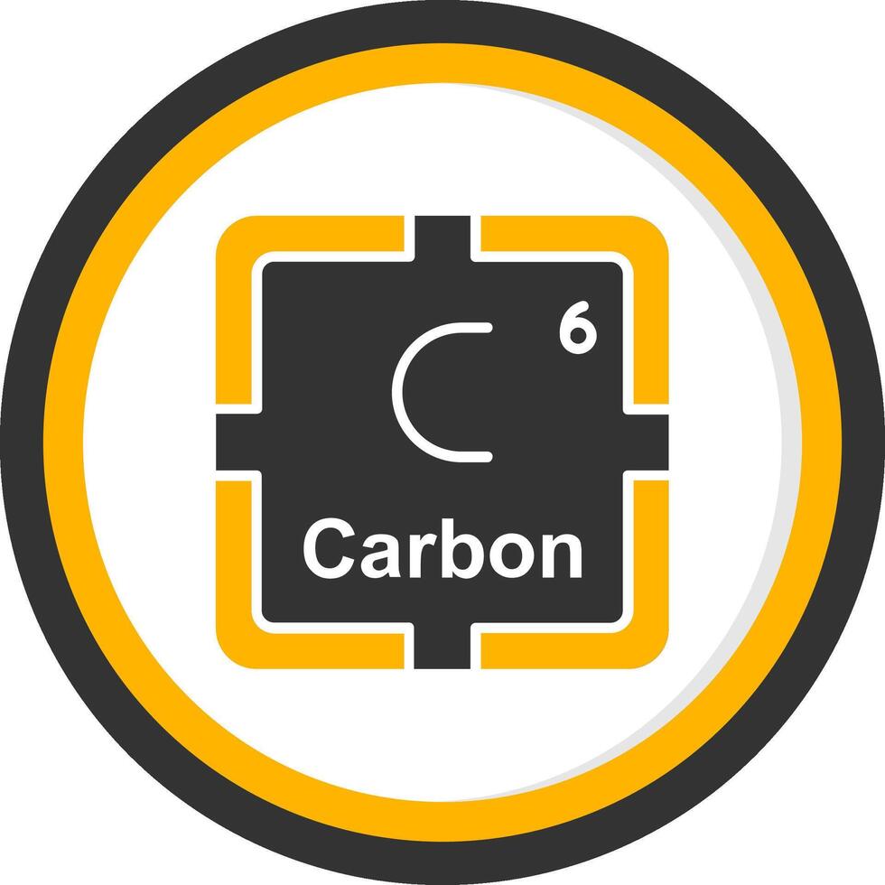Carbon Glyph Two Color Circle Icon vector