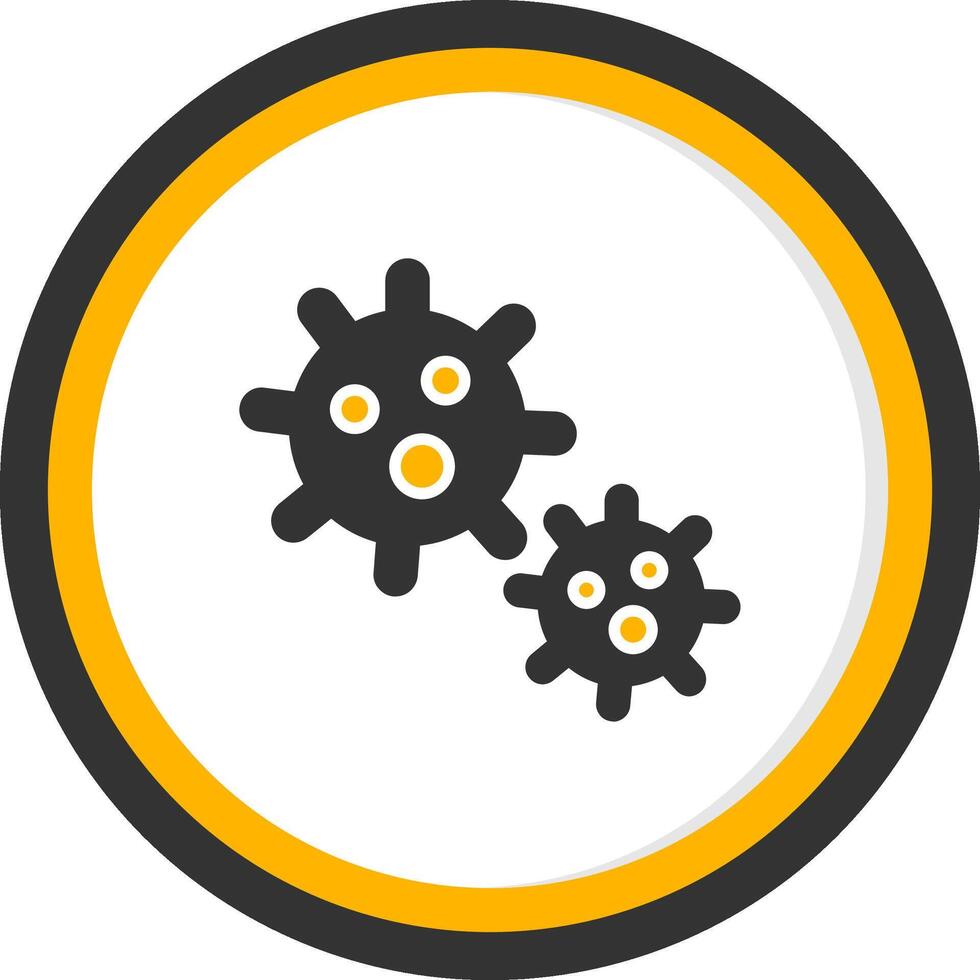 Platelet Glyph Two Color Circle Icon vector