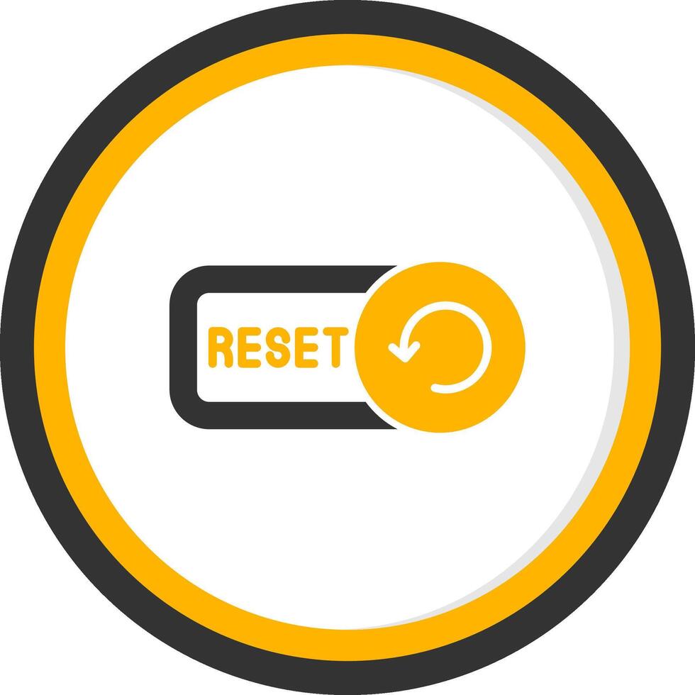 Reset Glyph Two Color Circle Icon vector