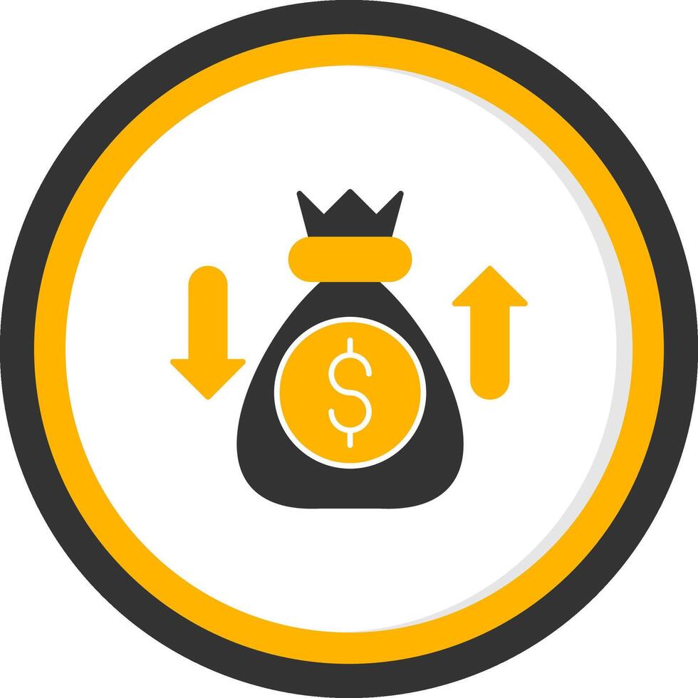 Sales Enablement Glyph Two Color Circle Icon vector