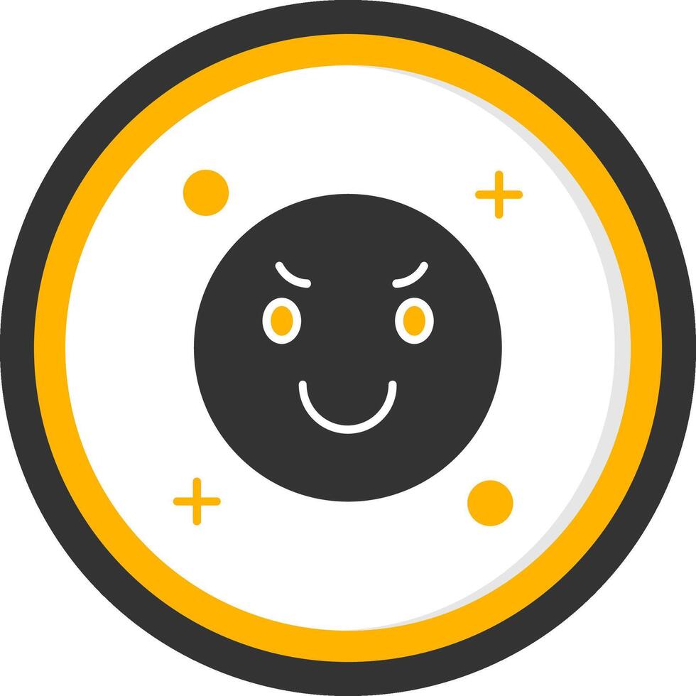 Envy Glyph Two Color Circle Icon vector