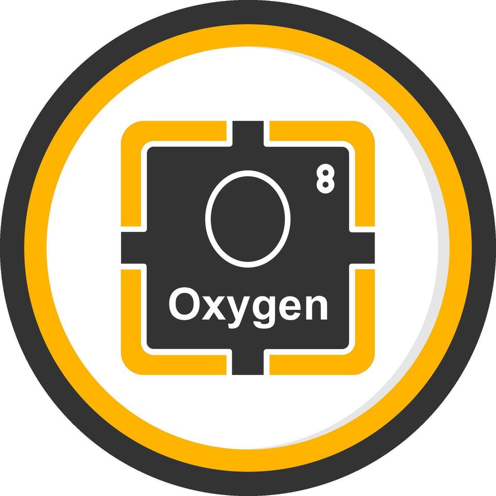 Oxygen Glyph Two Color Circle Icon vector