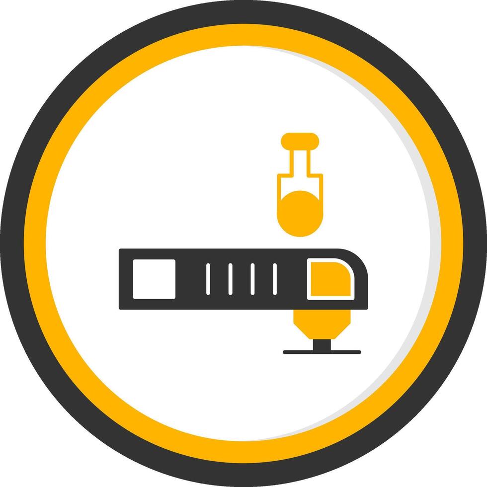 Oscillating Multi Tool Glyph Two Color Circle Icon vector