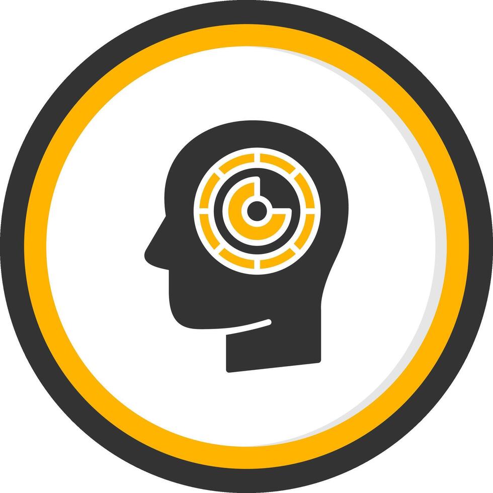 Maze Glyph Two Color Circle Icon vector