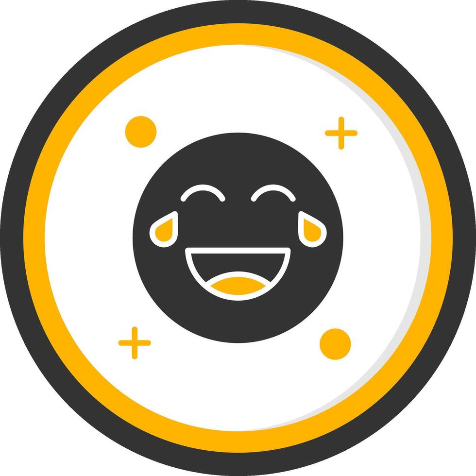 Sweat Glyph Two Color Circle Icon vector