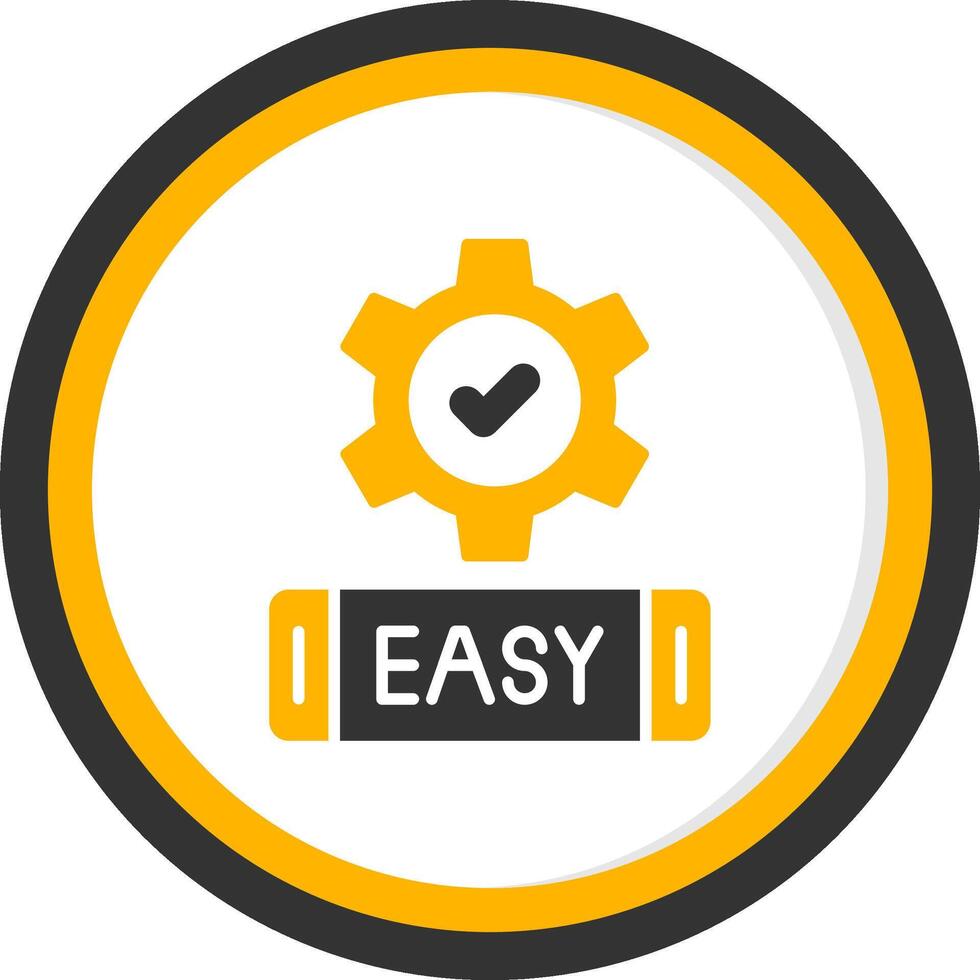 Easy Glyph Two Color Circle Icon vector