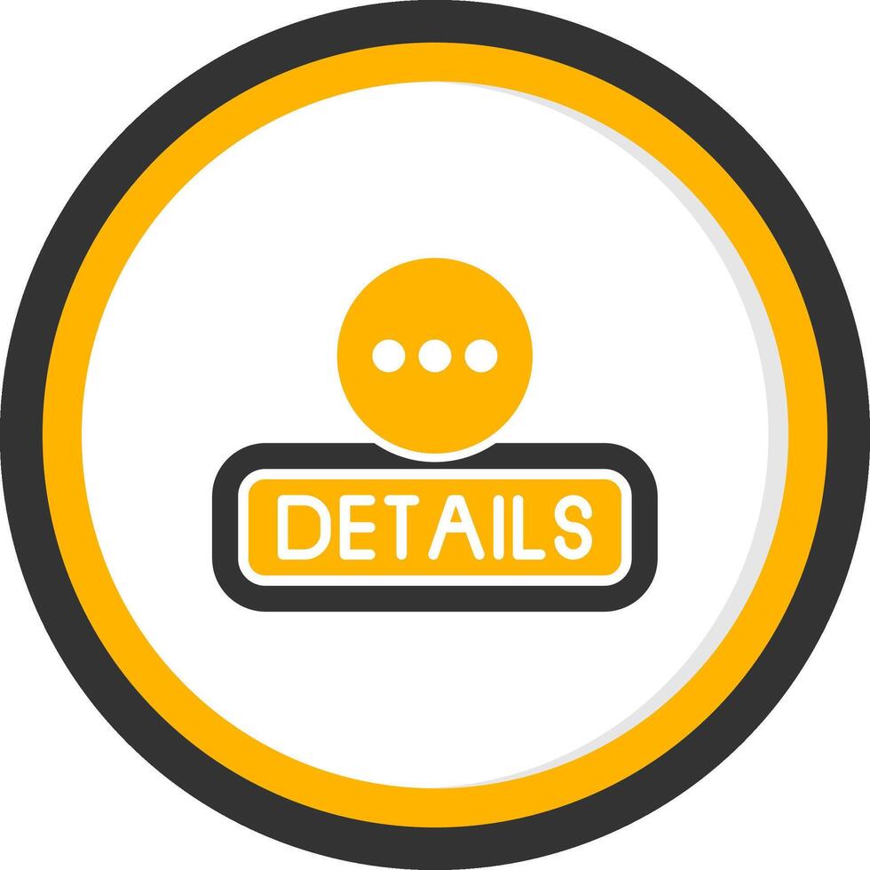 Details Glyph Two Color Circle Icon vector