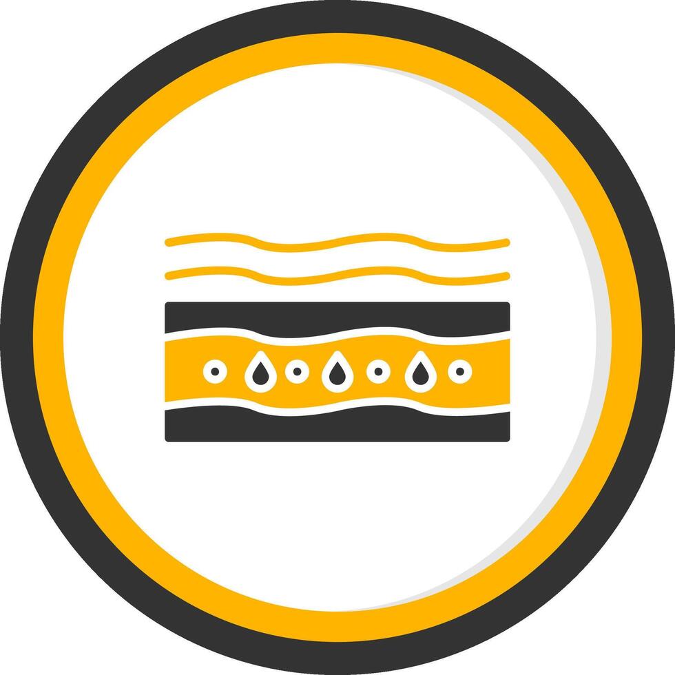 Moisturizing Glyph Two Color Circle Icon vector