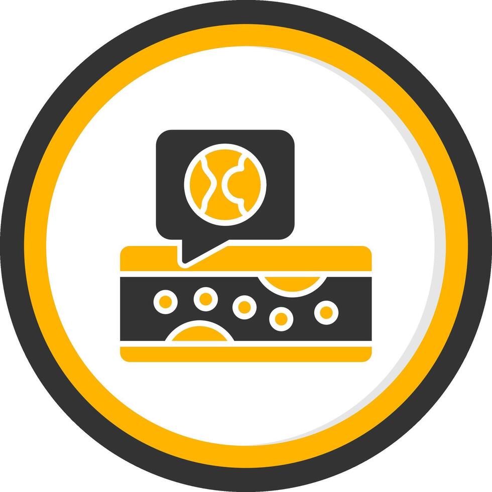 Atherosclerosis Glyph Two Color Circle Icon vector