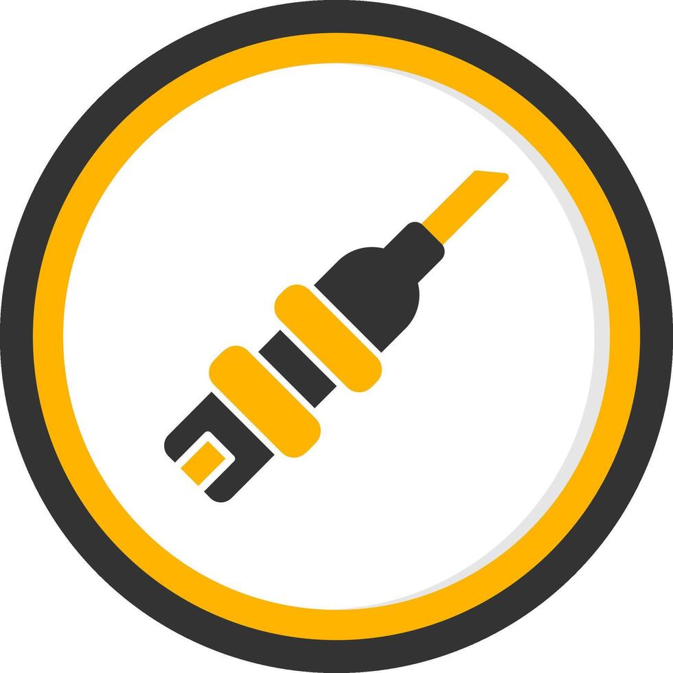 Catheterization Glyph Two Color Circle Icon vector