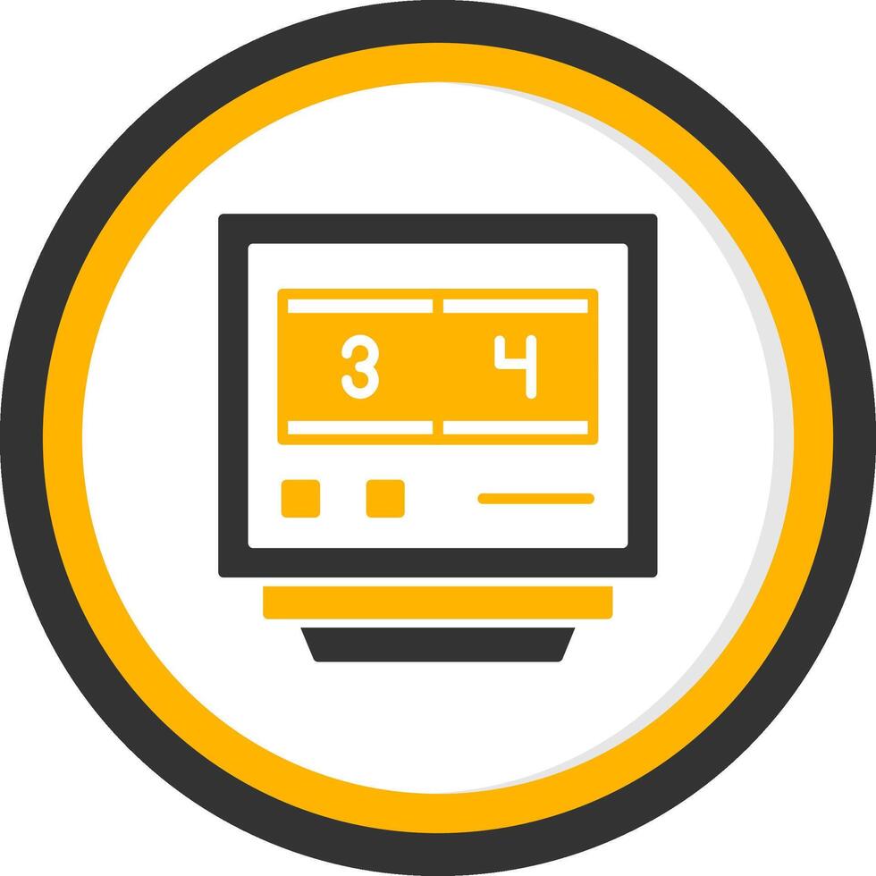 Lap Counters Glyph Two Color Circle Icon vector