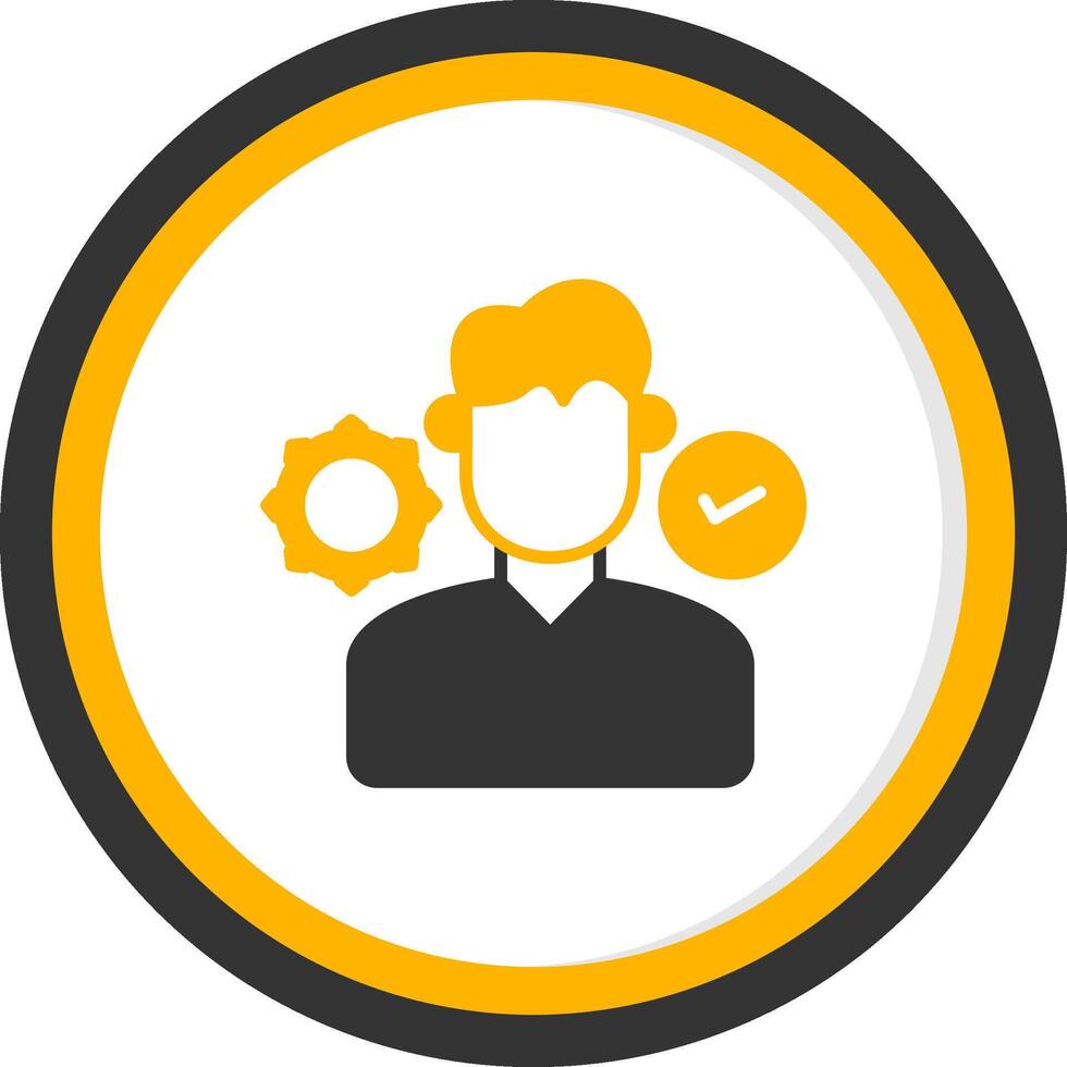 Coach Glyph Two Color Circle Icon vector