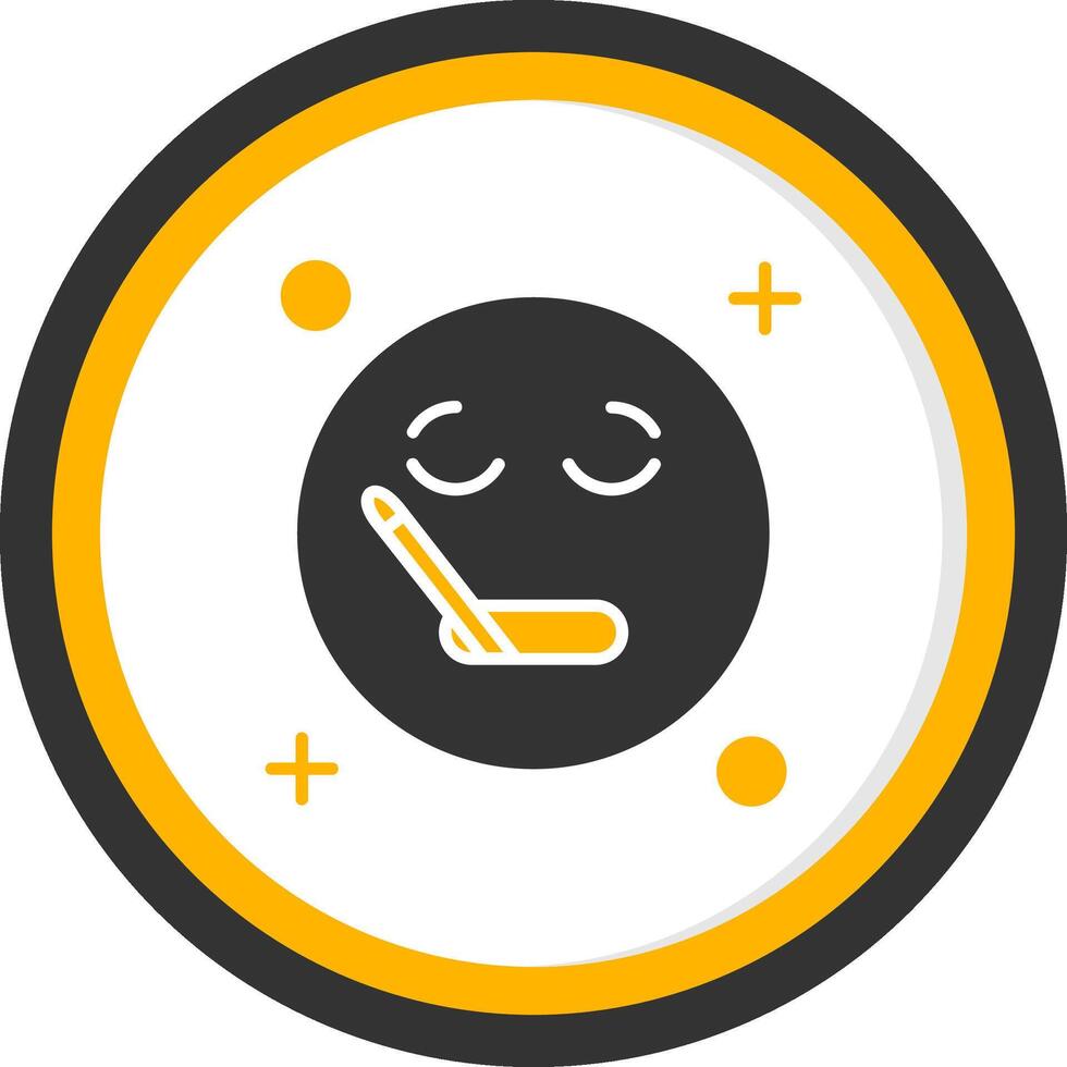 Sick Glyph Two Color Circle Icon vector