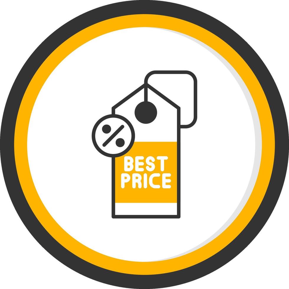 Best Price Glyph Two Color Circle Icon vector