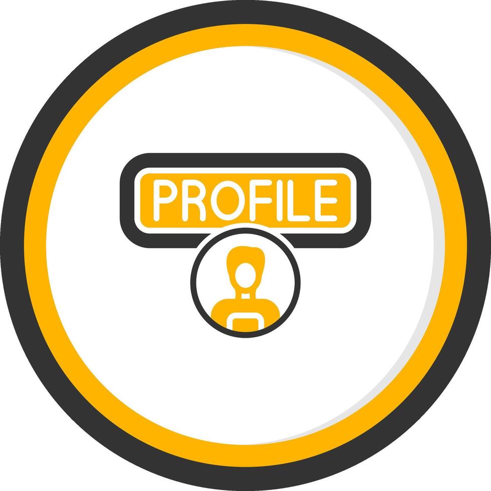 User Profile Glyph Two Color Circle Icon vector