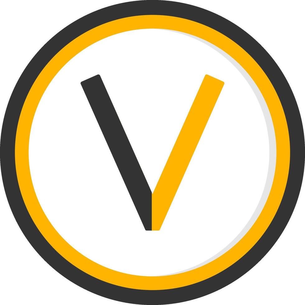 Capital V Icon vector