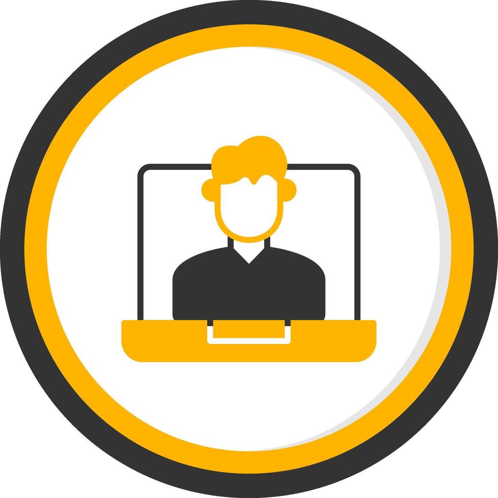OnGlyph Two Color Circle Coach Glyph Two Color Circle Icon vector