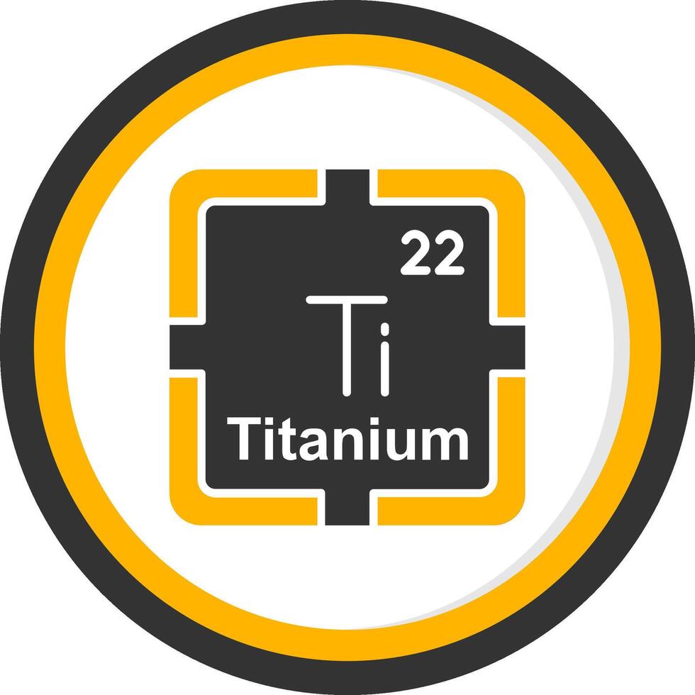 Titanium Glyph Two Color Circle Icon vector