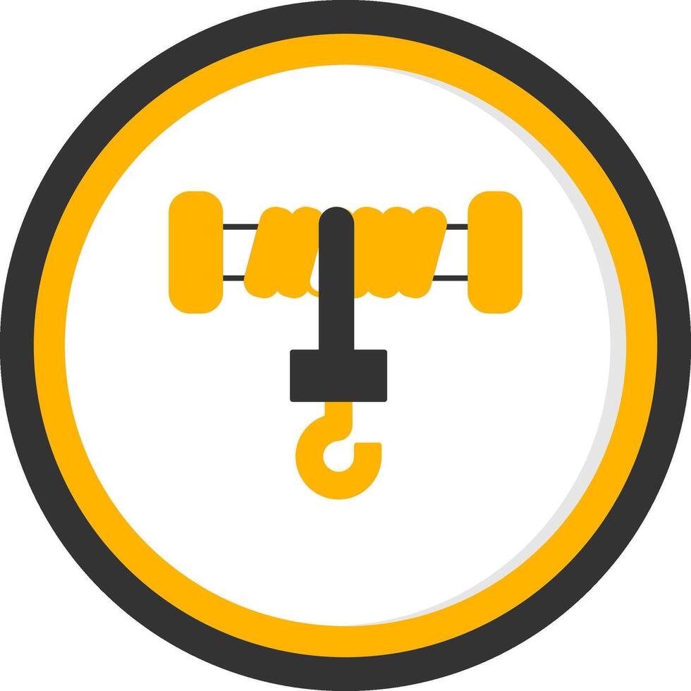 Hoist Glyph Two Color Circle Icon vector