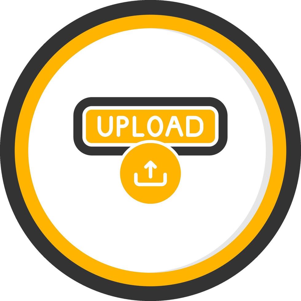 Upload Glyph Two Color Circle Icon vector