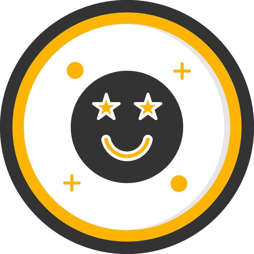 Famous Glyph Two Color Circle Icon vector