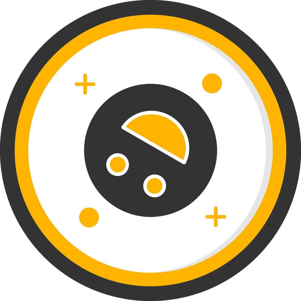 Falls Glyph Two Color Circle Icon vector