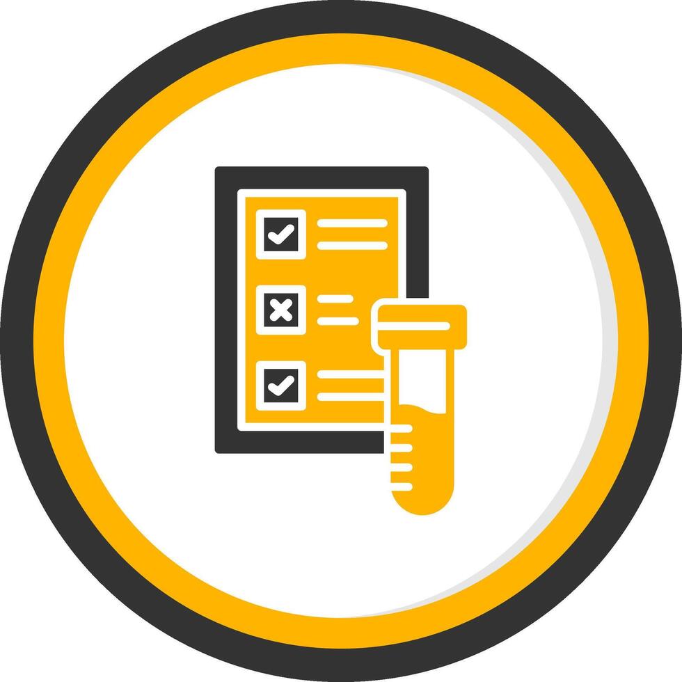 Blood Test Glyph Two Color Circle Icon vector