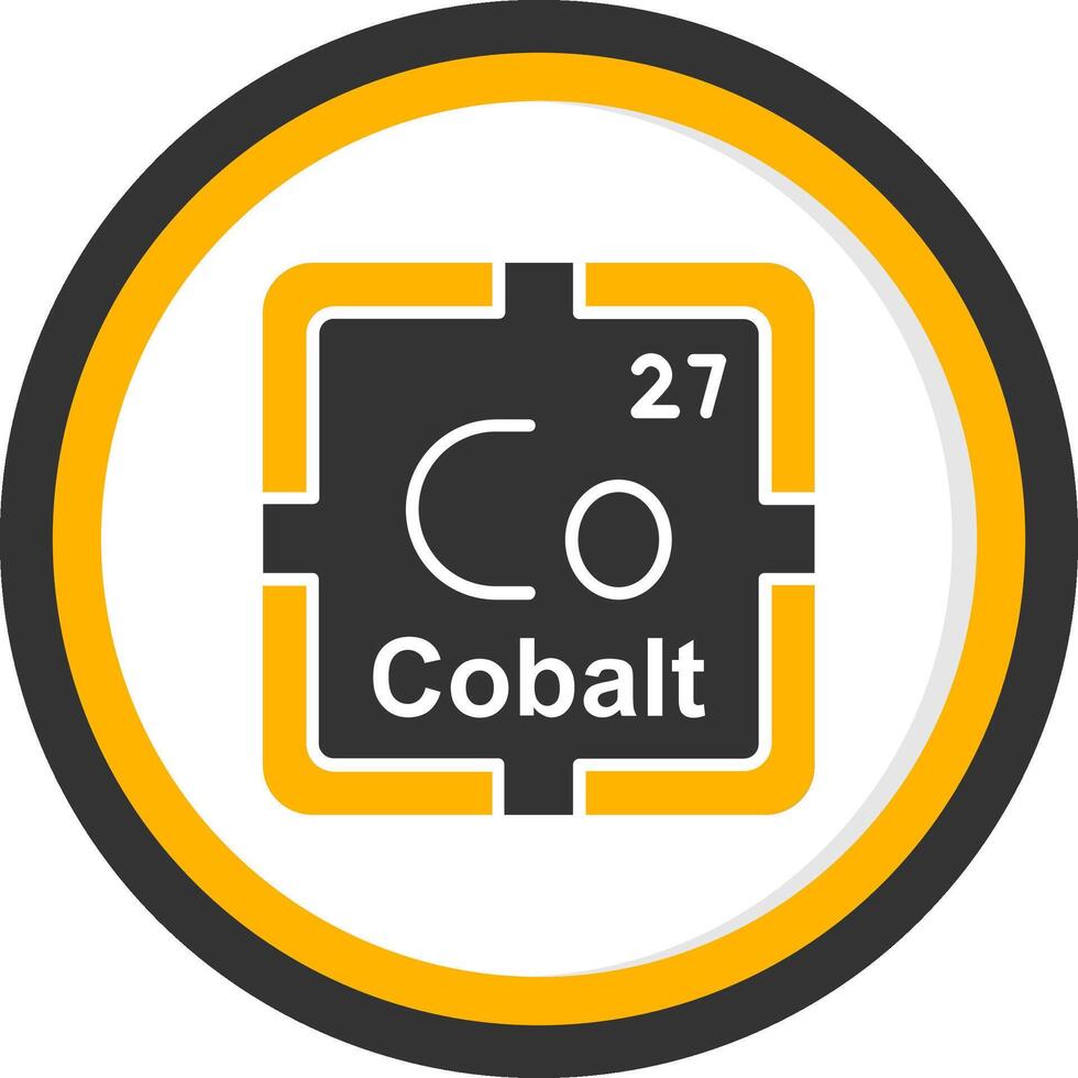 Cobalt Glyph Two Color Circle Icon vector