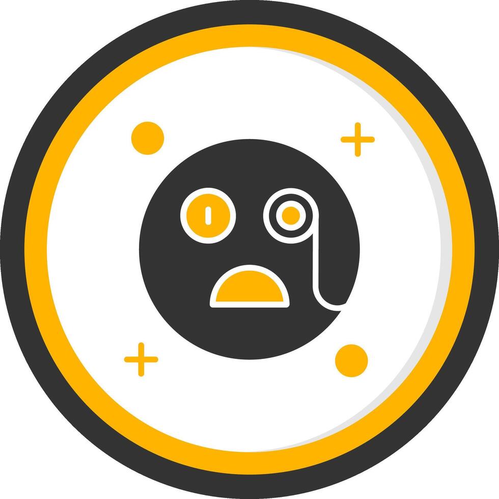 Detective Glyph Two Color Circle Icon vector