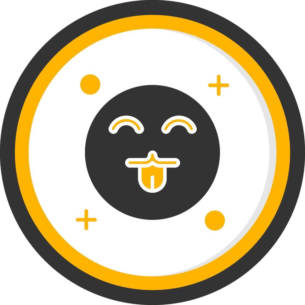 Cute Glyph Two Color Circle Icon vector