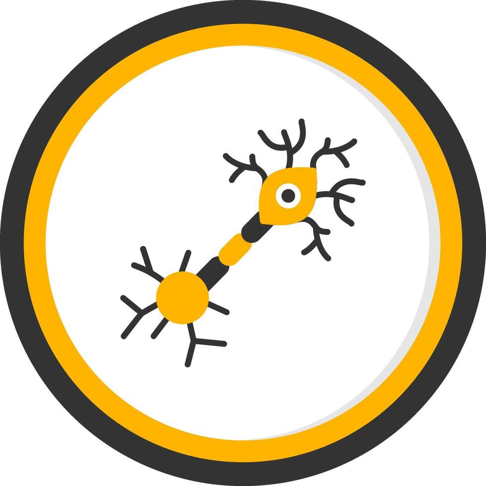 Multipolar Neuron Glyph Two Color Circle Icon vector