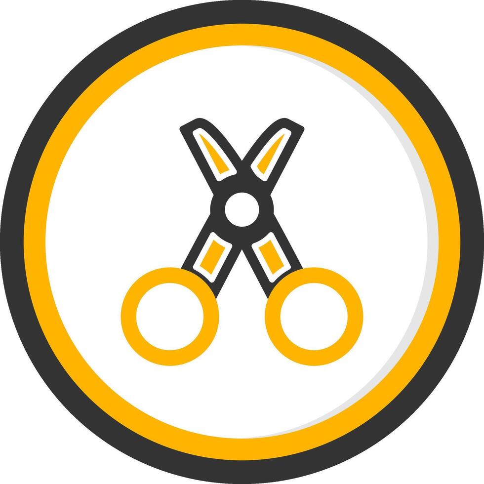 Tailor Glyph Two Color Circle Icon vector
