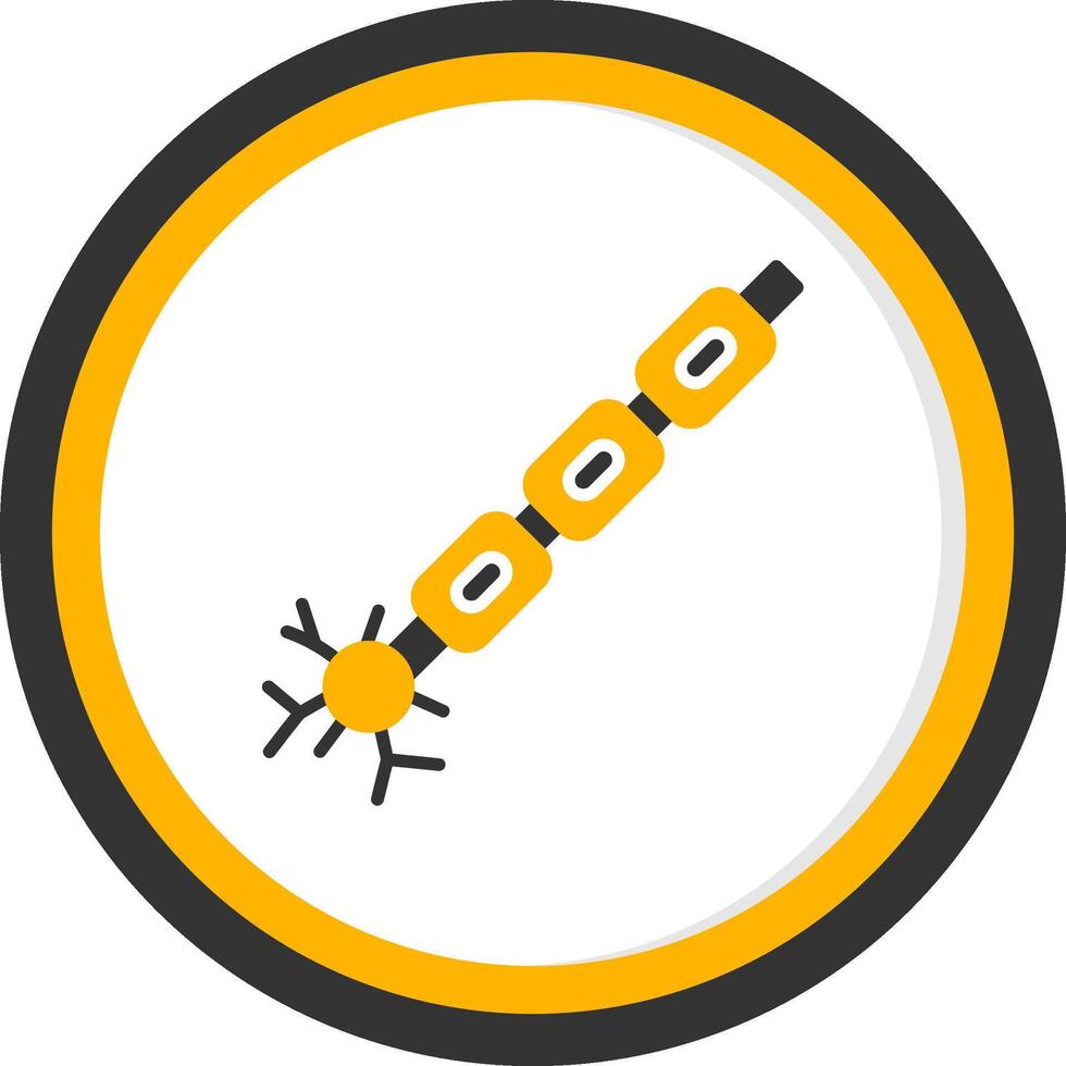 Myelin Glyph Two Color Circle Icon vector