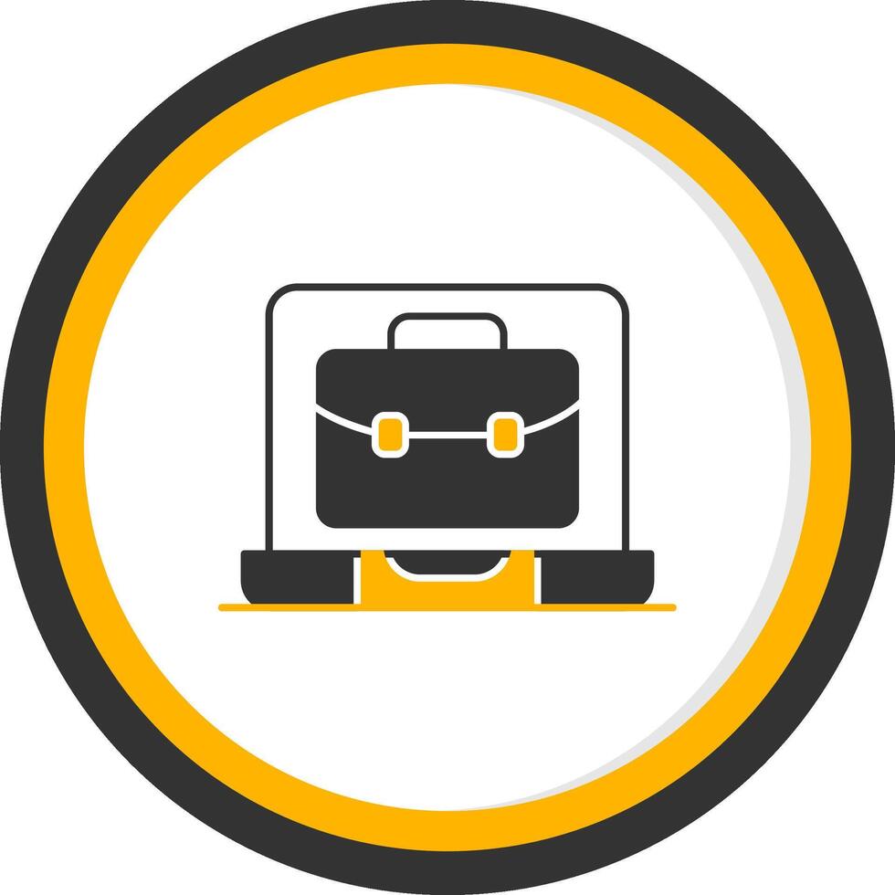OnGlyph Two Color Circle Portfolio Glyph Two Color Circle Icon vector