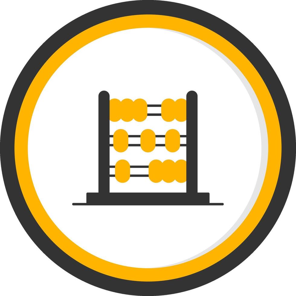Abacus Glyph Two Color Circle Icon vector
