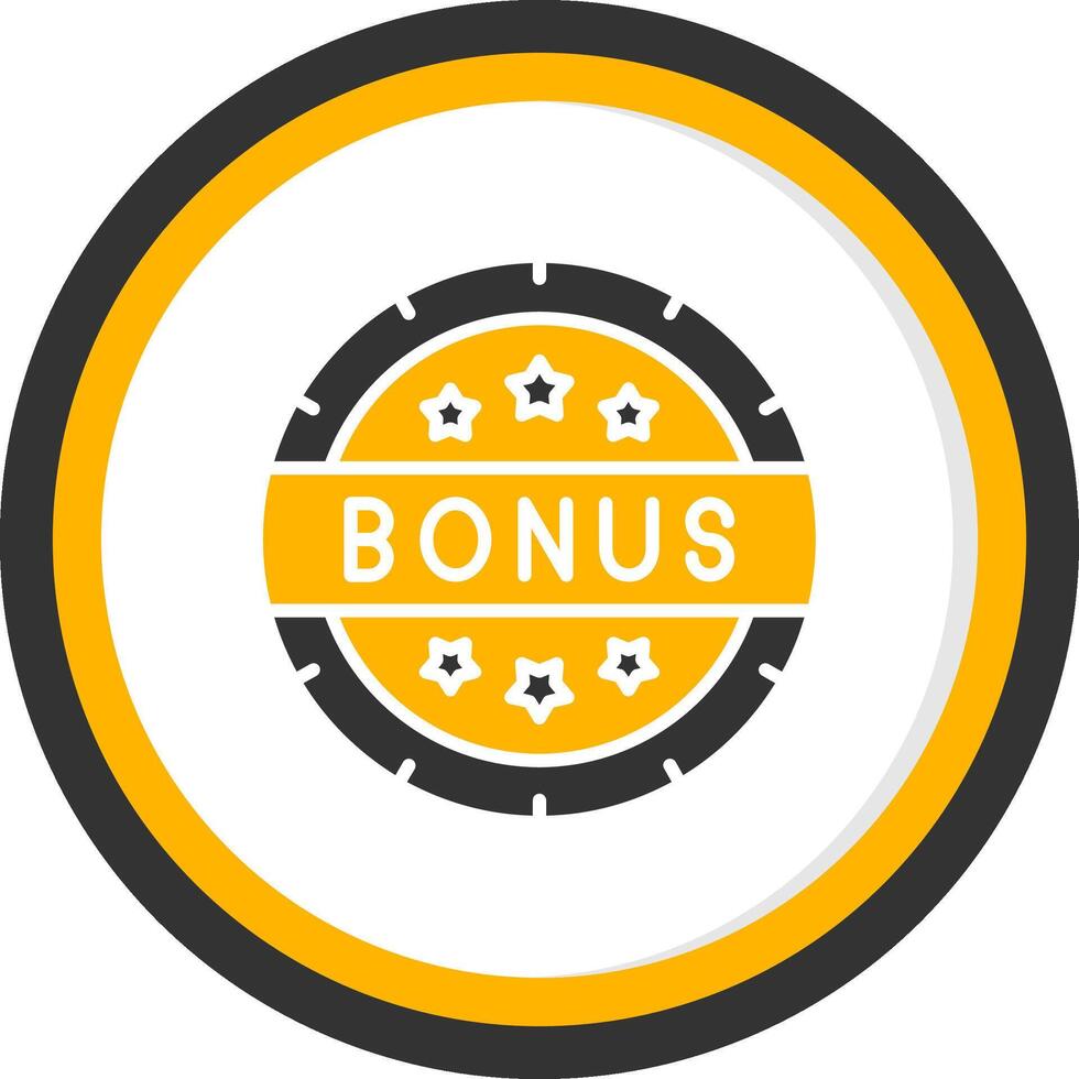 Bonus Glyph Two Color Circle Icon vector