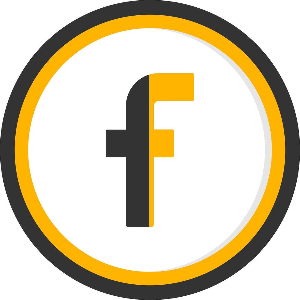 Small f Icon vector
